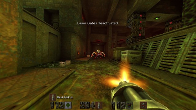 Screenshot: Der spinnenartige Arachnid aus der Konsolen Version von Quake 2 wurde auch in Call of the Machine eingesetzt