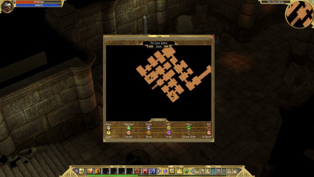 Screenshot: Das Layout der Dungeons wirkt generiert, ist aber auch handgebaut